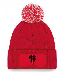 BONNET POMPON ROUGE